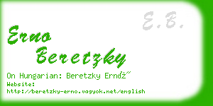 erno beretzky business card